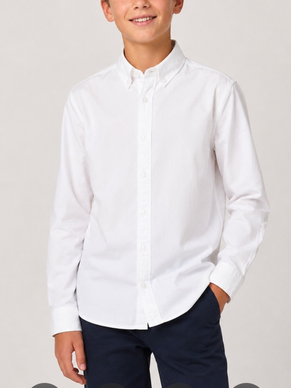 Crewcuts Classic White Button-Down Shirt for boys 12